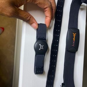 OTF Orangetheory (2) heart rate monitors one chest and (2) arm band sizes